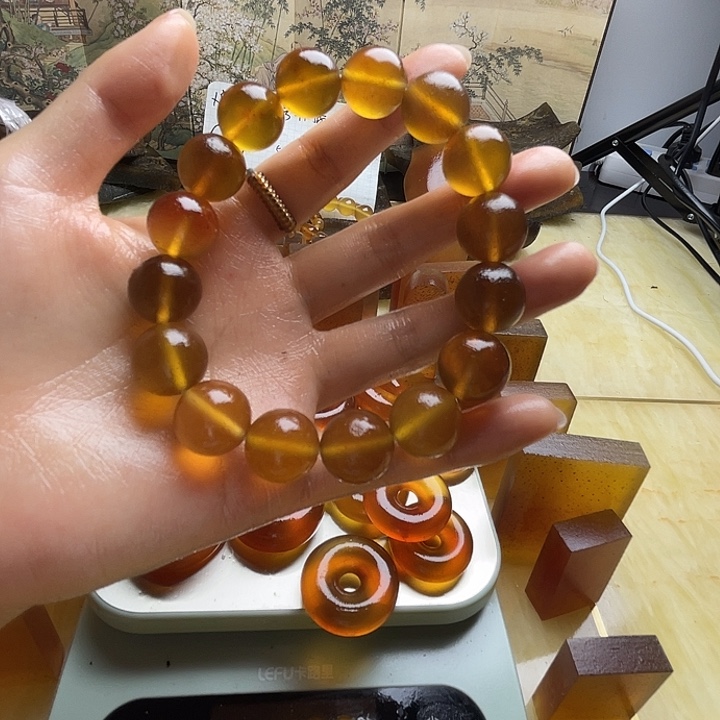 简***单铜铁合金类皮皮珠手串，纯手工制作