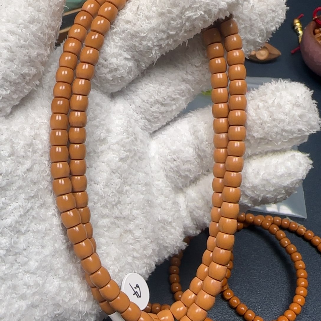 橄榄核手串老挝脖挂面无白直切6.4福利