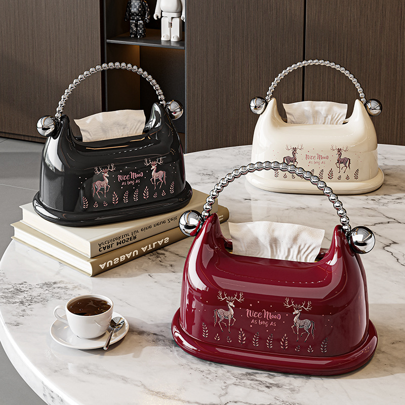 【私享家】轻奢创意纸巾盒客厅家用高级感纸抽盒手提洗脸巾收纳盒