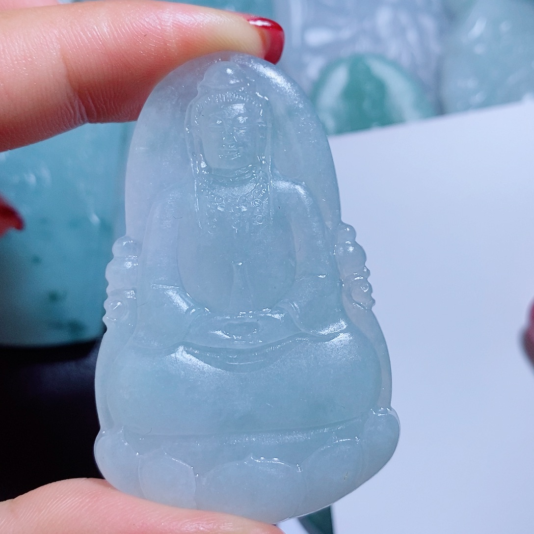 定制翡翠未镶嵌心*毛货不支持退换货，付款后确认抛光