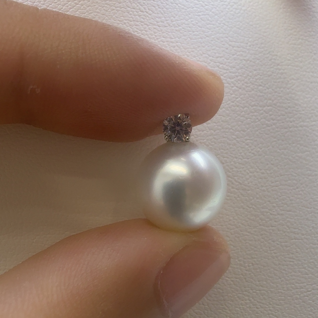 海水珍珠18K金镶嵌颈饰12.1mm