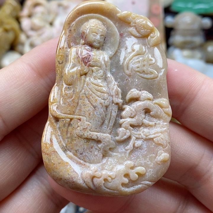 硅化珊瑚（珊瑚玉）颈饰未镶嵌
