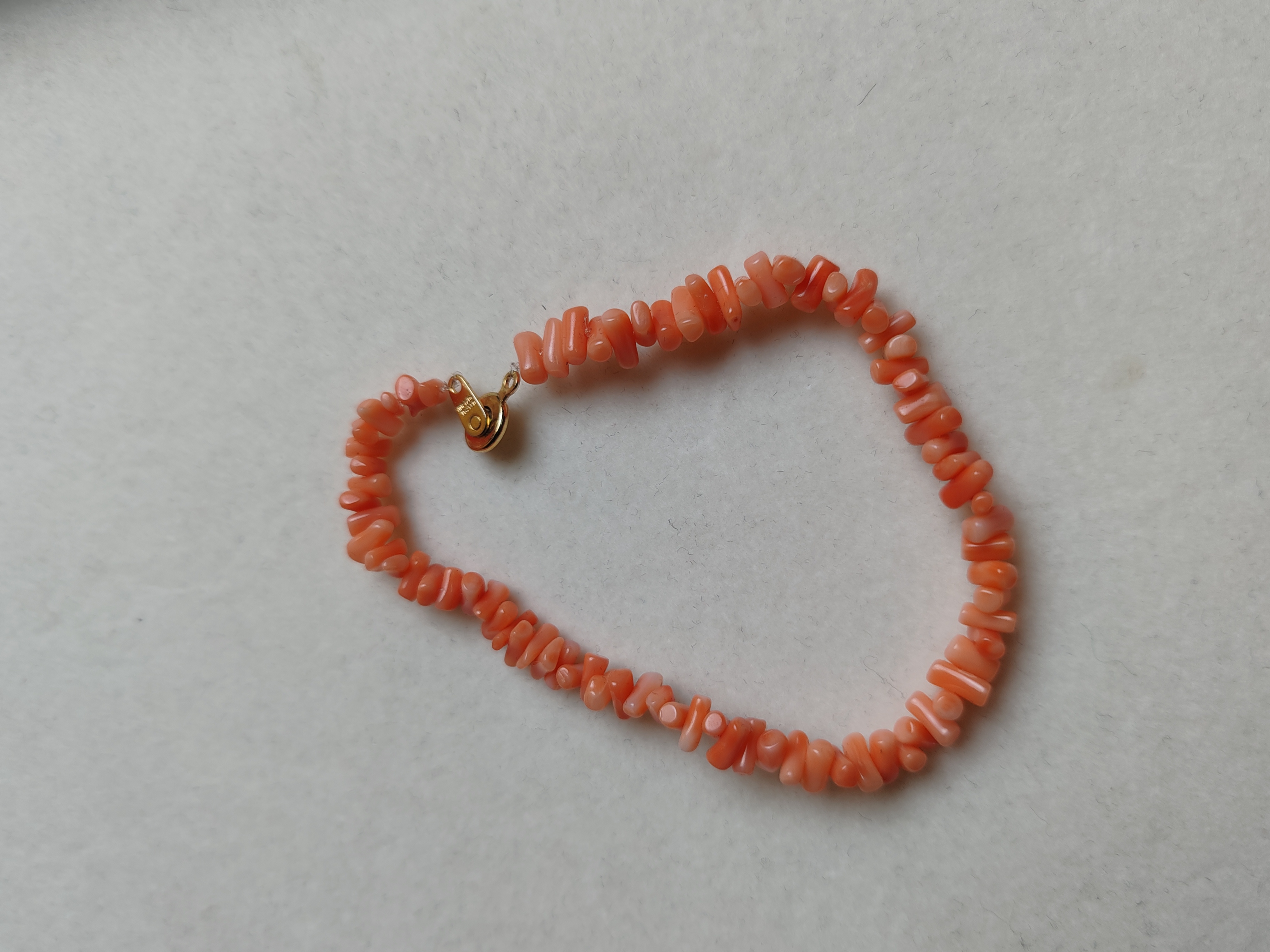 天然珊瑚粉色原枝手链