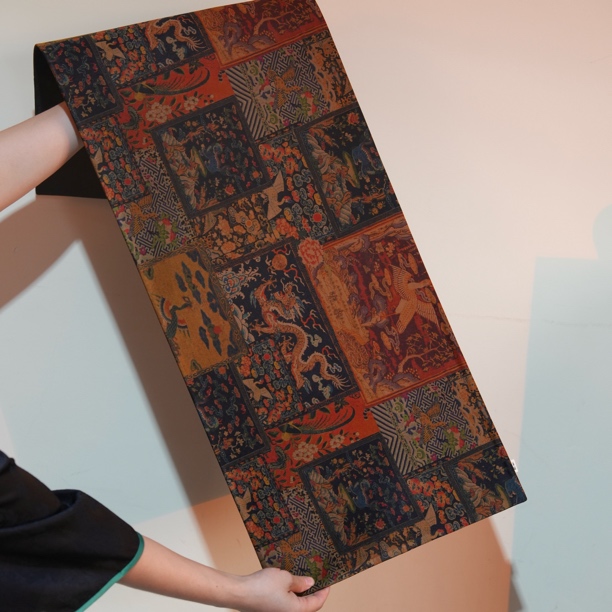 重工双面香云纱龙凤茶席干泡垫