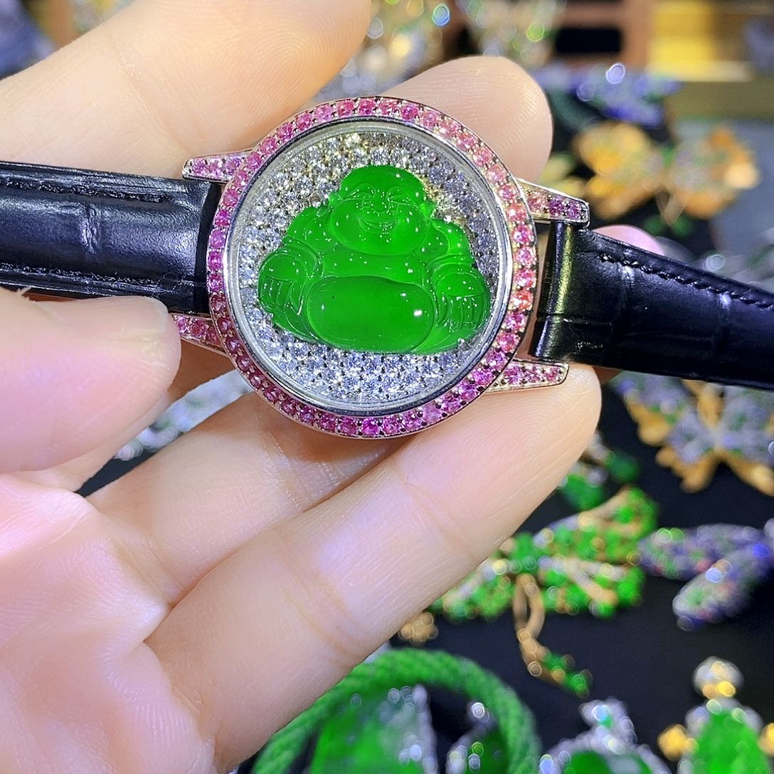 吊坠(不含链)银S925镶嵌翡翠