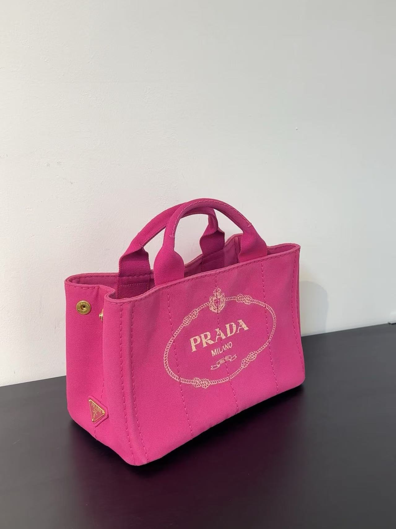 95新 Prada/普拉达 CS5969/Prada粉色沙滩手提包