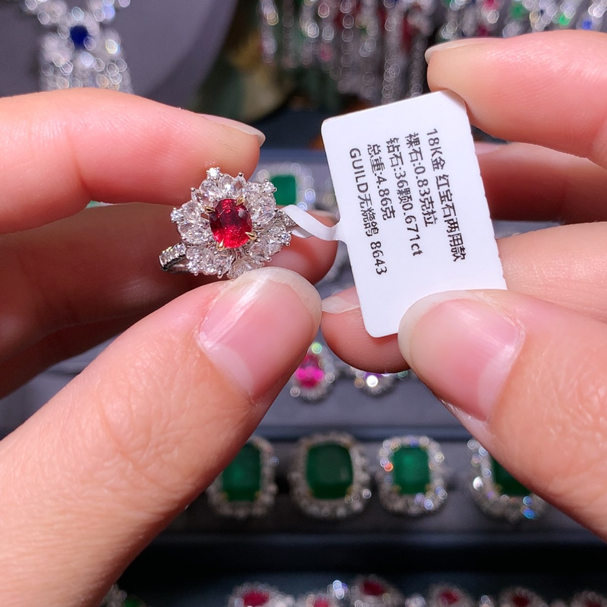 【闪购商品】红宝石戒指18K金镶嵌