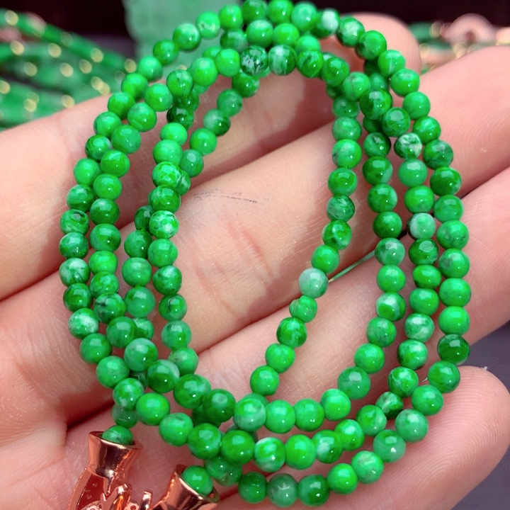 翡翠未镶嵌毛衣链