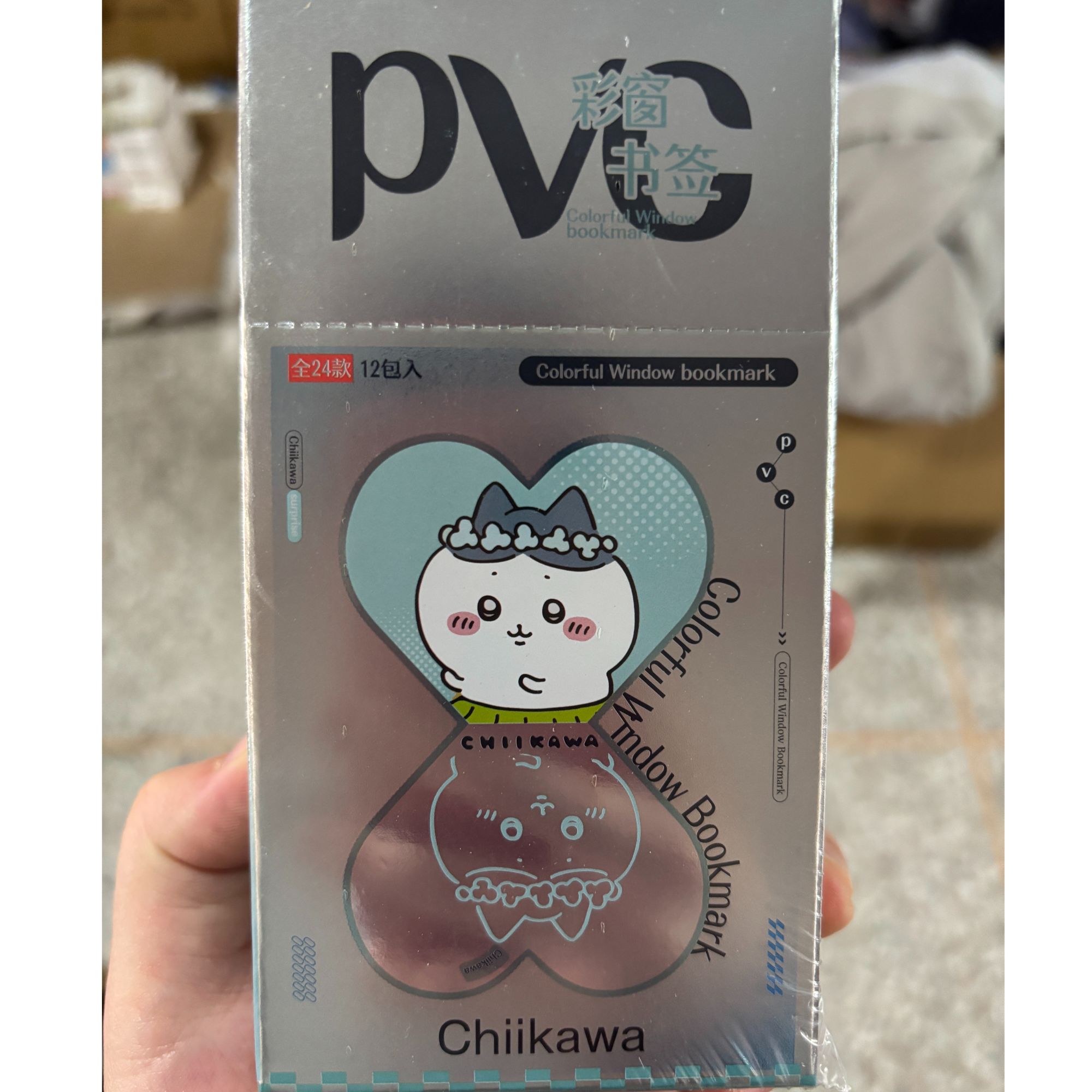 pvc彩窗书签一盒12包入/一包2张