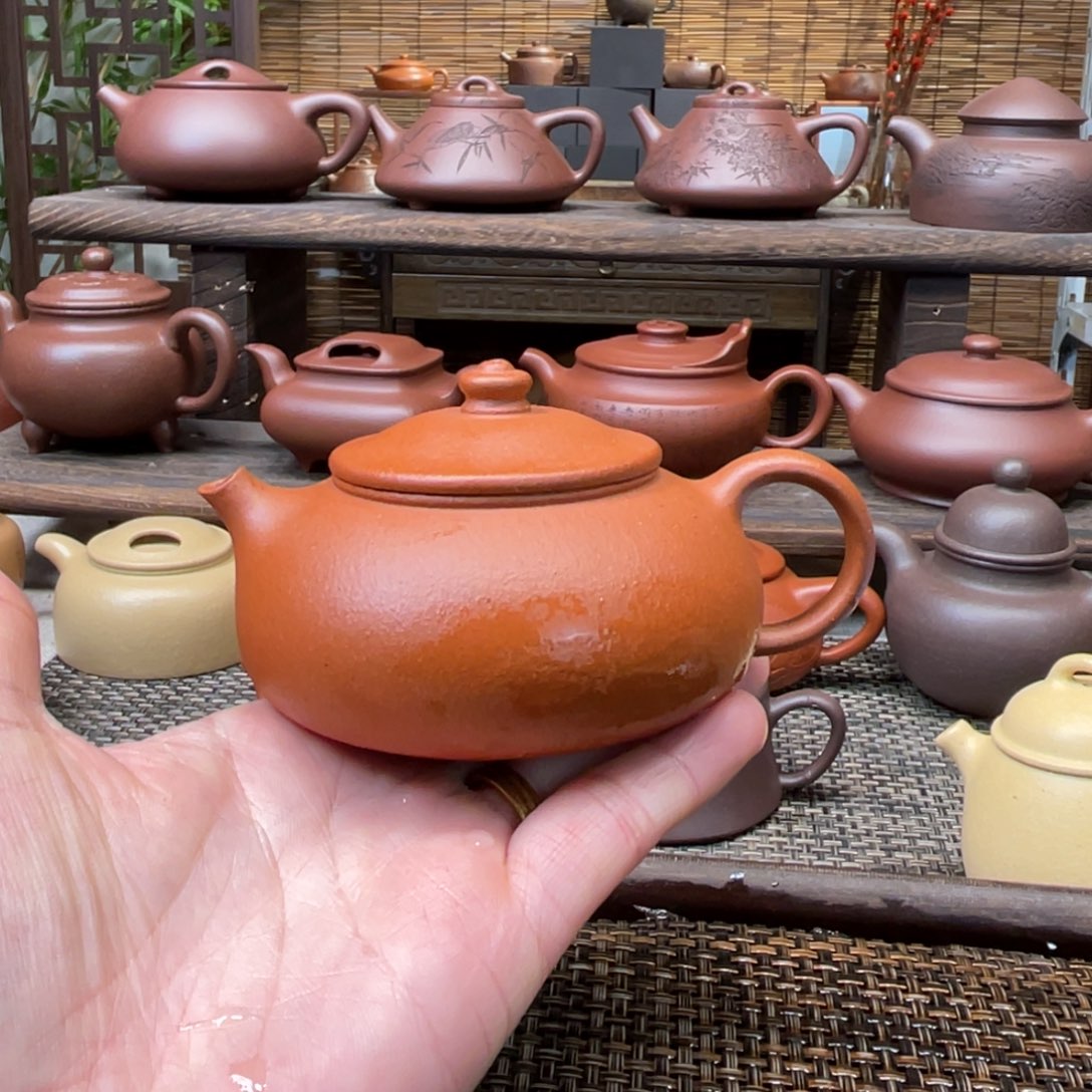 紫砂茶壶宜兴原矿紫砂手工制120