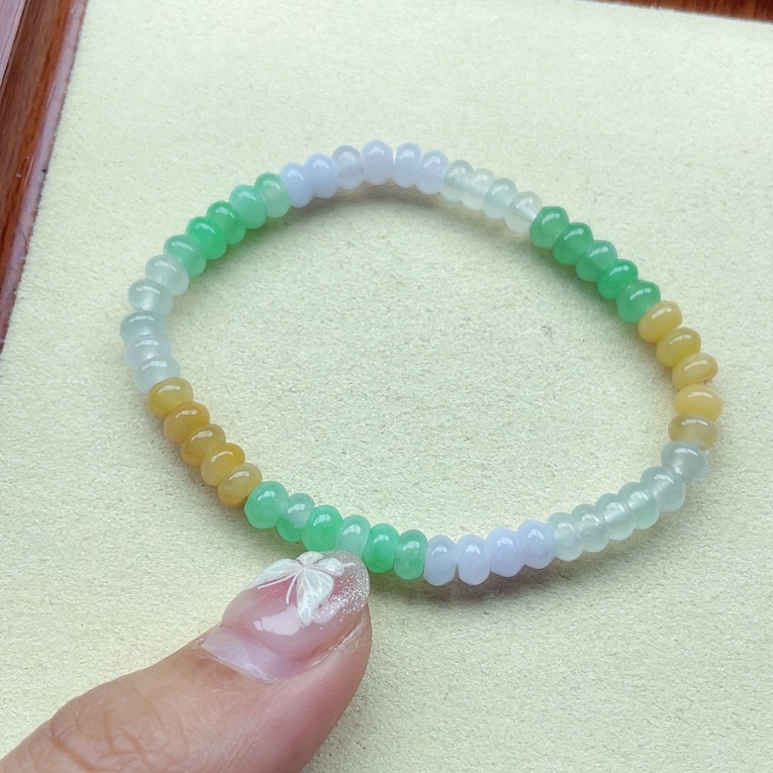 翡翠手链未镶嵌缅甸翡翠A货