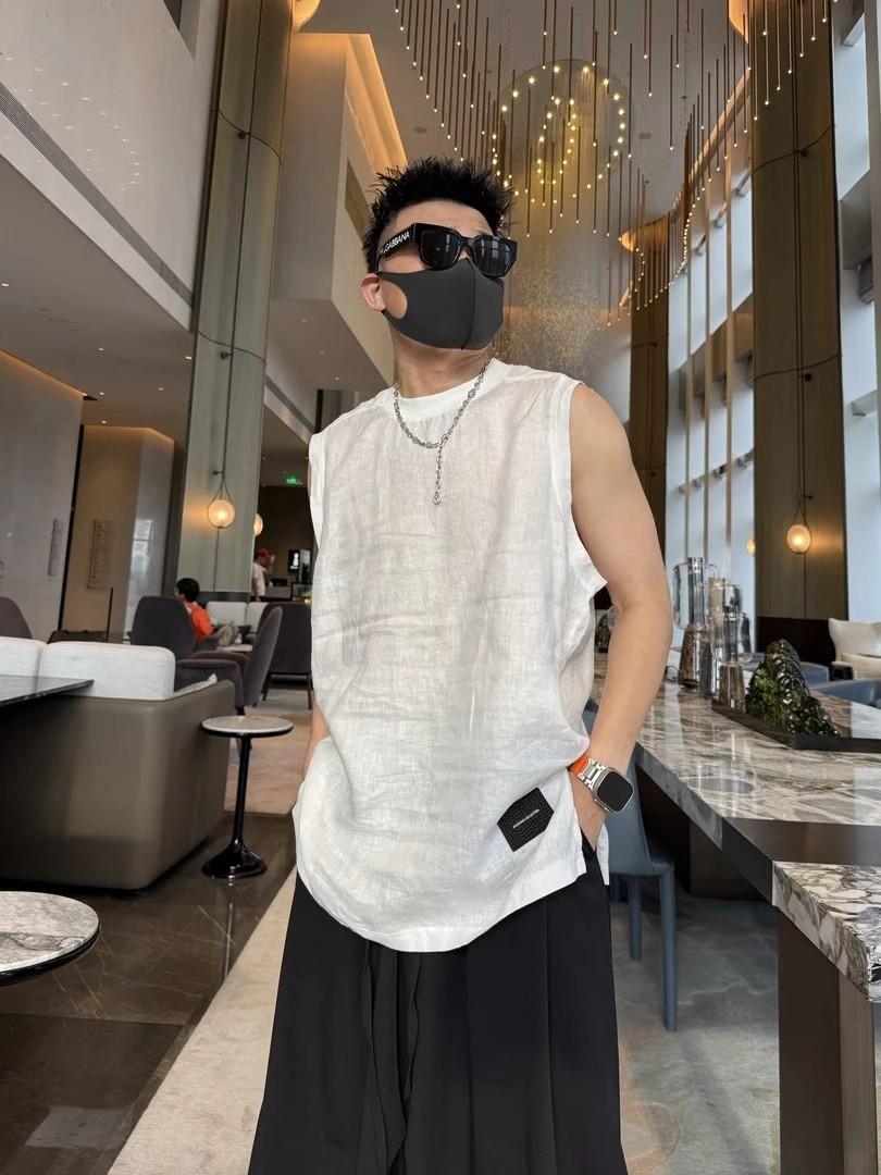 19-39孤品清仓下单备注              夏季无袖薄款精致韩风纯色T