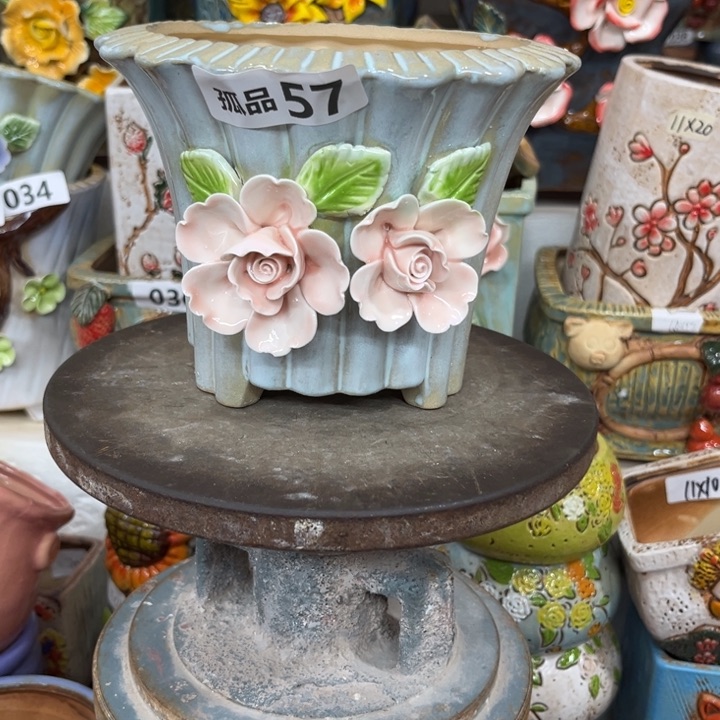 紫砂花盆粗陶材质多肉花盆