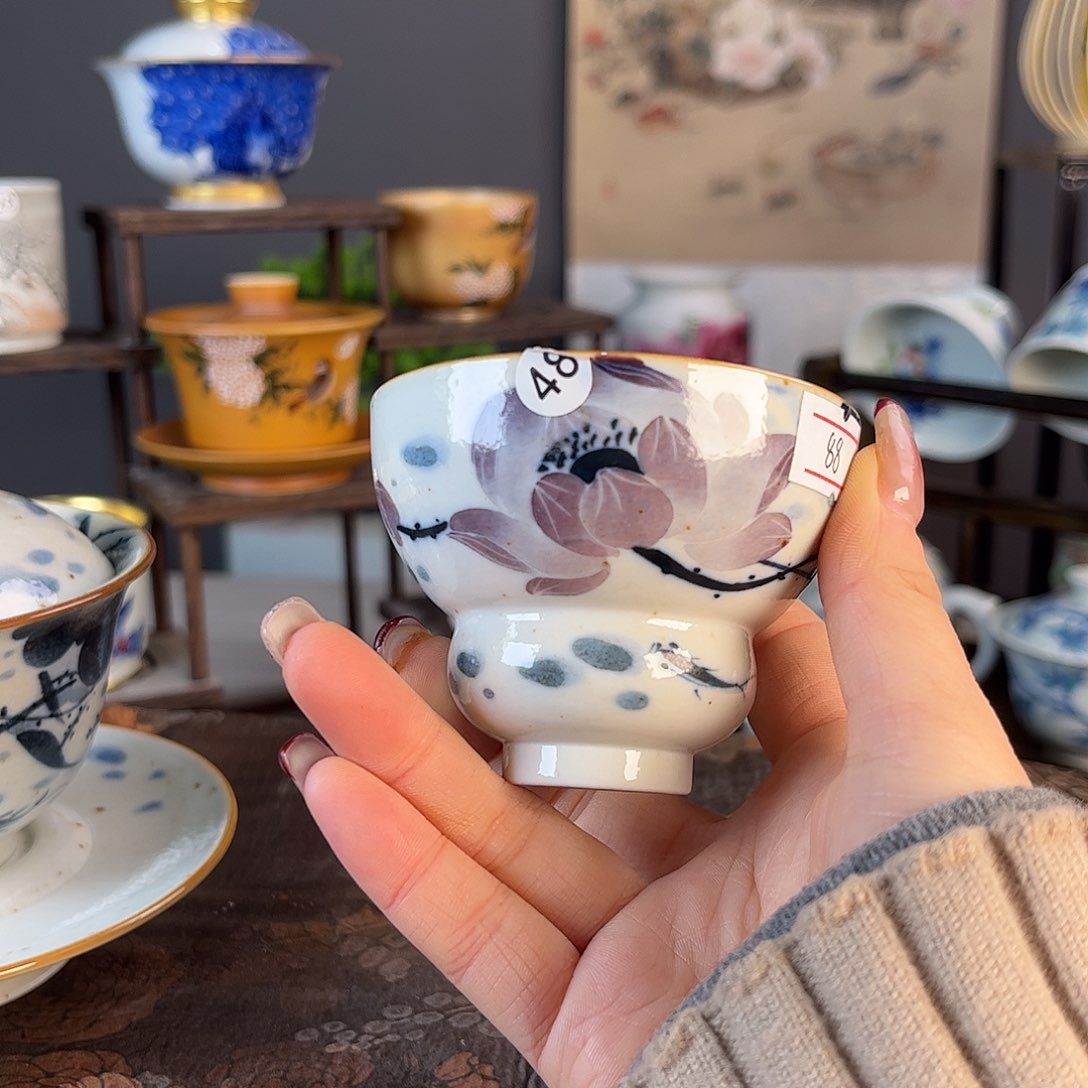 杯景德镇陶瓷茶杯多人