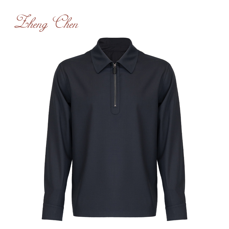 （高端黑标）天花板精纺13.5milmil国王羊毛衬衫夹克 Y-M95988