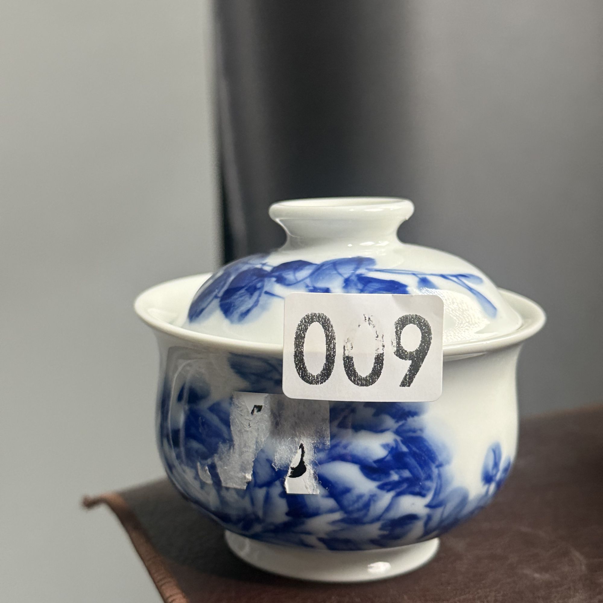 柴窑有瑕疵牡丹大炉式150cc不合缝盖碗