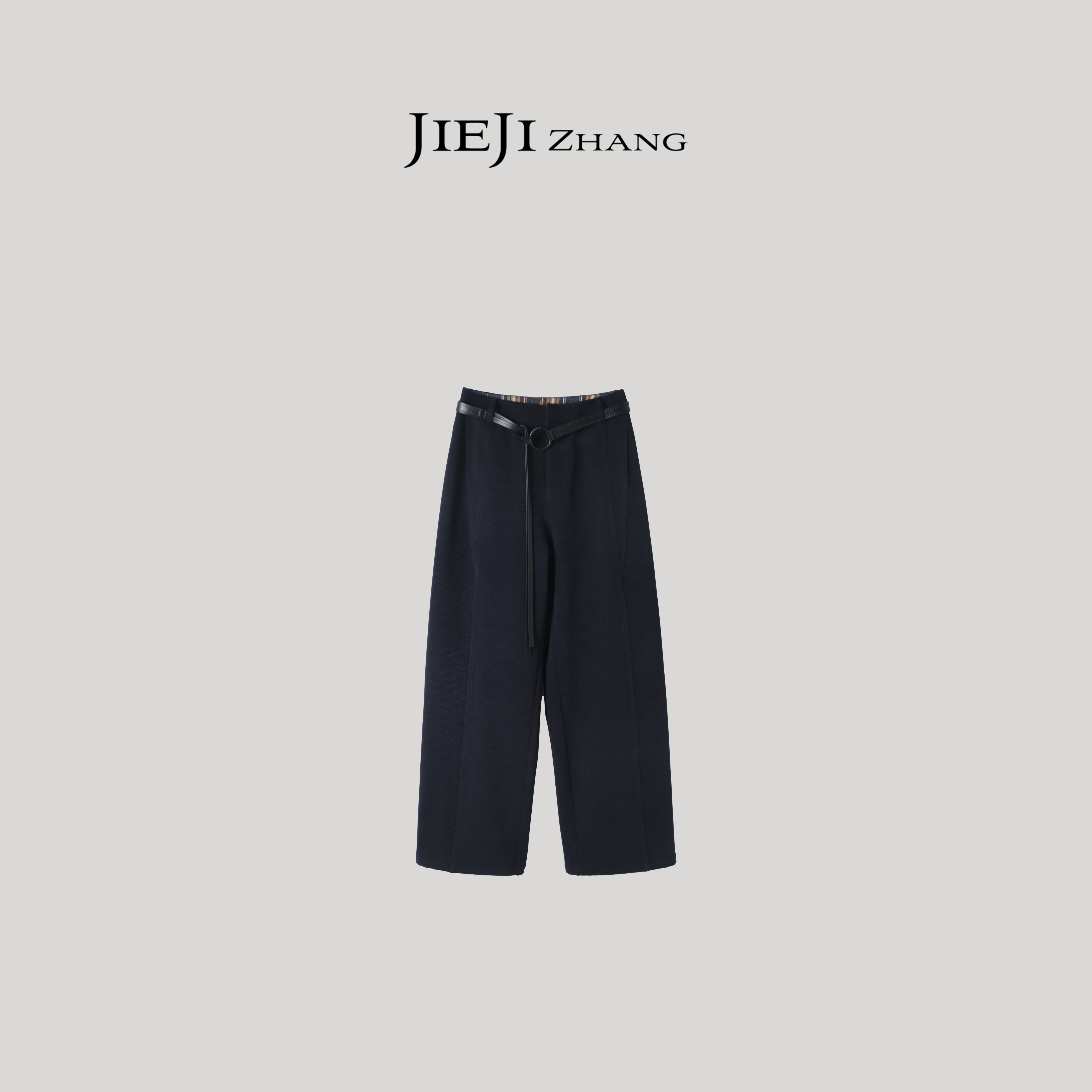 【JIEJI ZHANG】羊毛醋酸高级定制秋冬时尚百搭混纺长裤351182