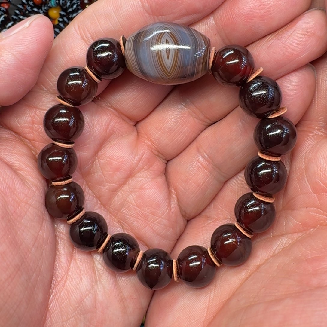 用***3玻璃颈饰藏传精品吊坠项链套装