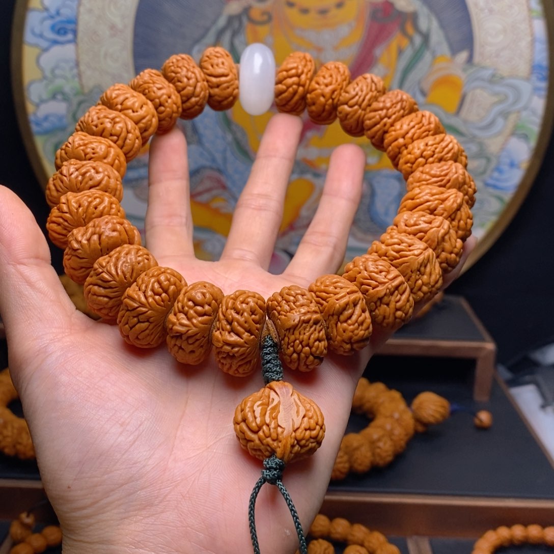 手串桃核柒**妳龙纹桃核麒麟