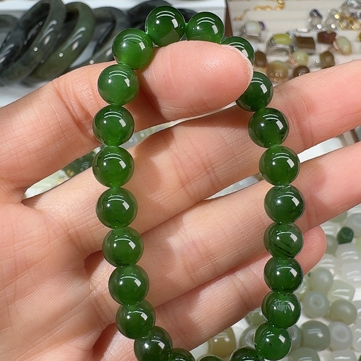 和田玉（碧玉）未镶嵌颈饰8mm