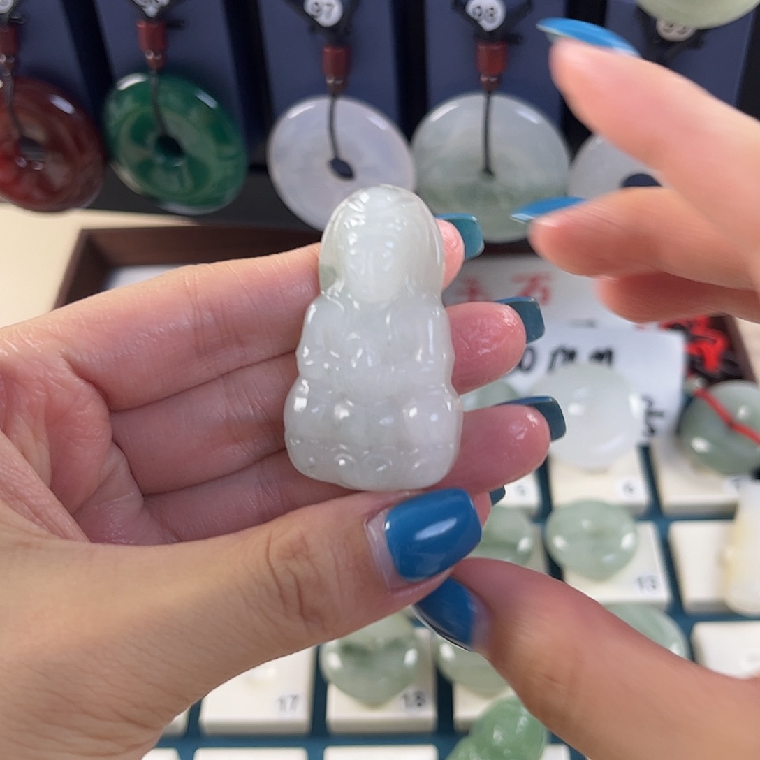 石英质玉（金丝玉）未镶嵌吊坠(赠链)