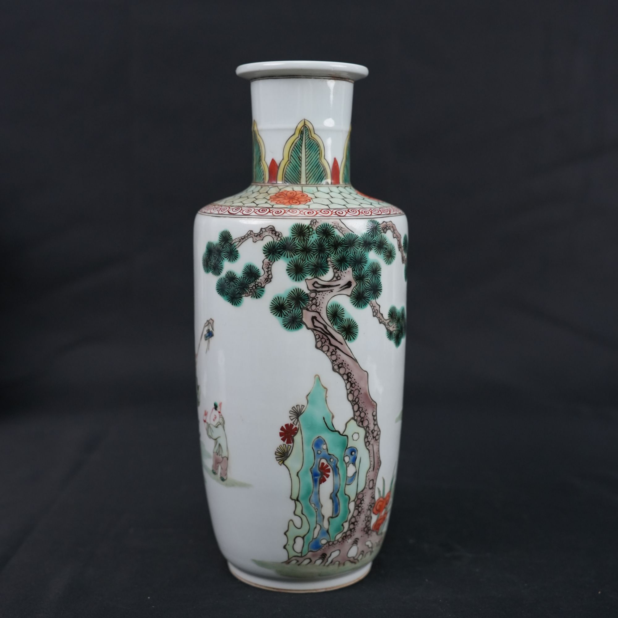H0351五彩人物棒槌瓶家居摆件