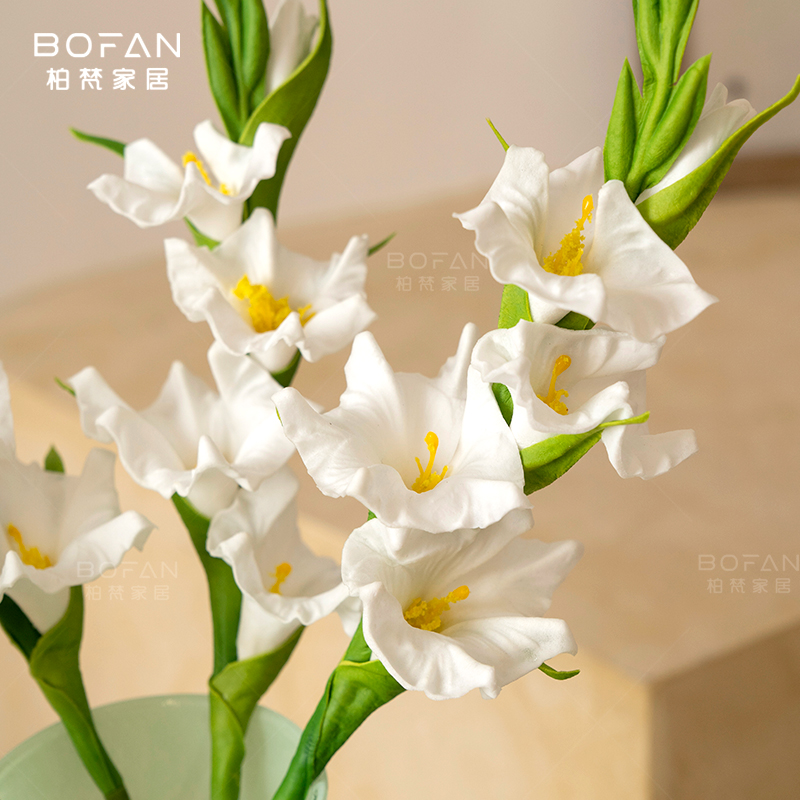 bofan/柏梵剑兰花仿真花装饰摆件花卉高级感客厅落地大花瓶插花
