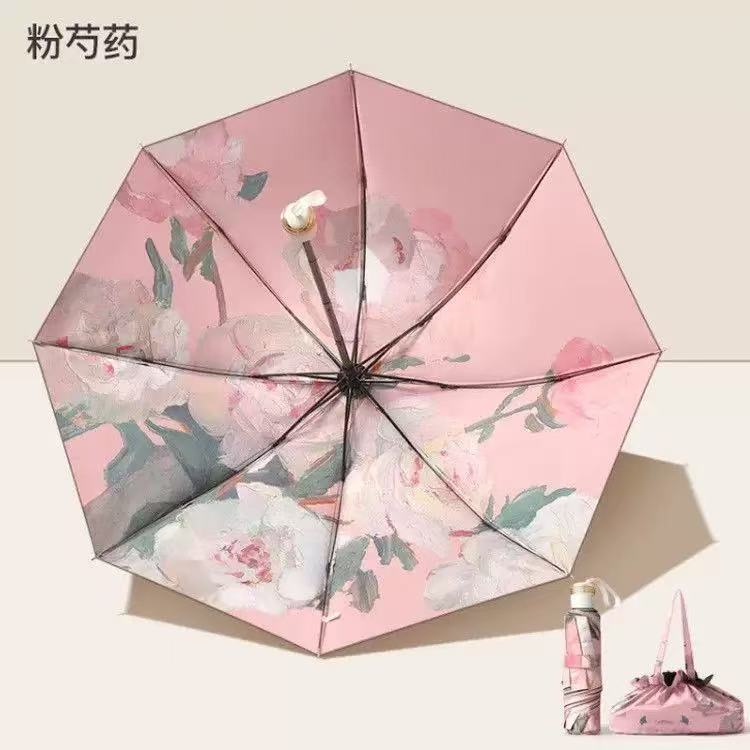 【双面双花】高颜值油画系雨伞女晴雨两用太阳伞防晒遮阳防紫外线