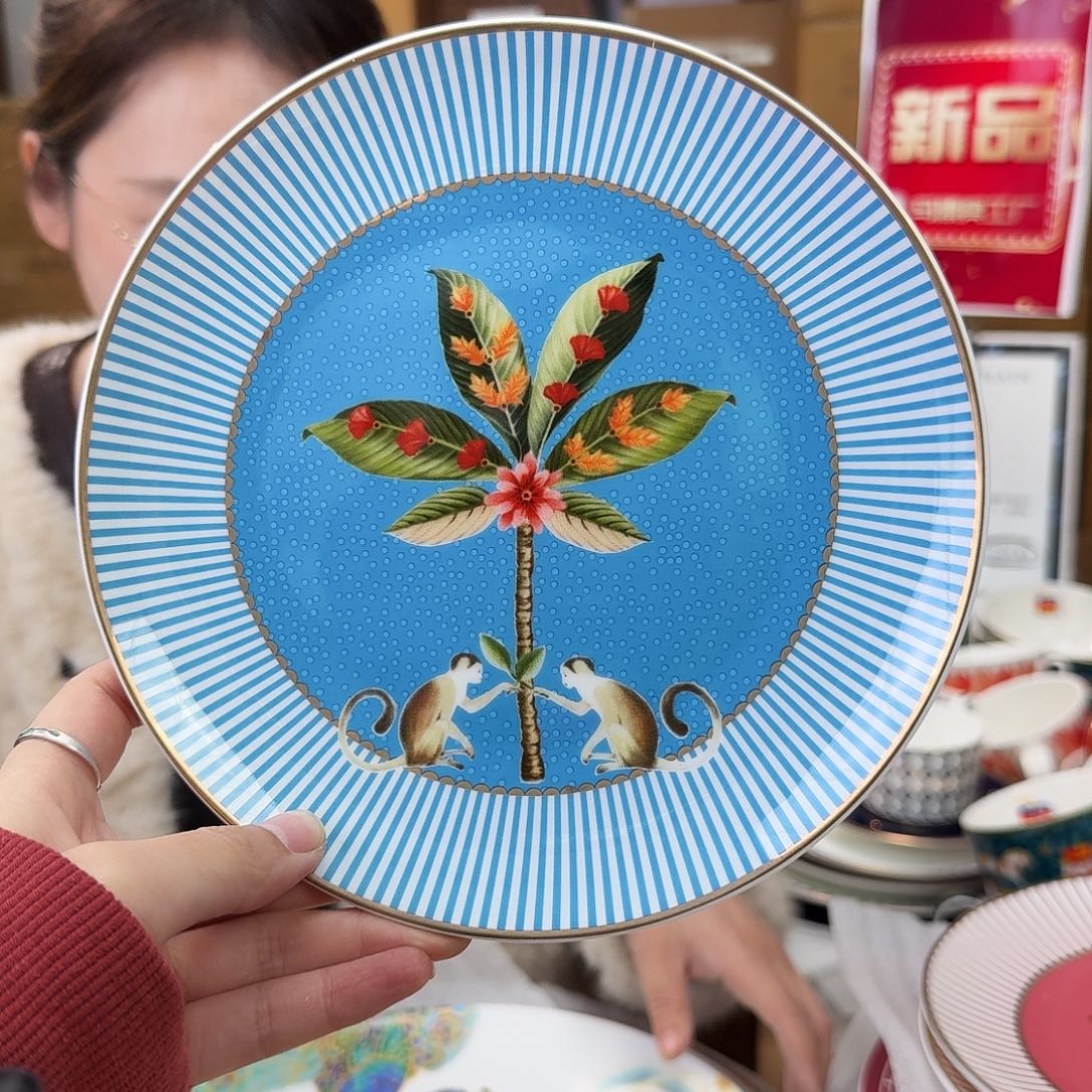 骨瓷高骨骨瓷8英寸20cm平盘一只外贸骨瓷
