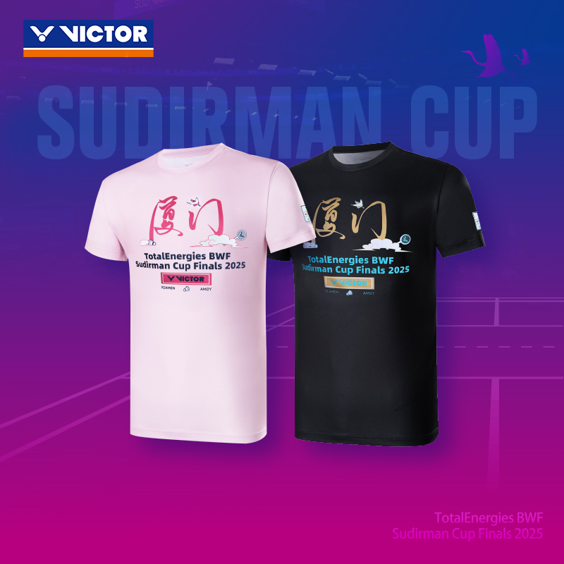 VICTOR/威克多羽毛球服胜利男女运动短袖T恤苏迪曼杯纪念衫SC2501