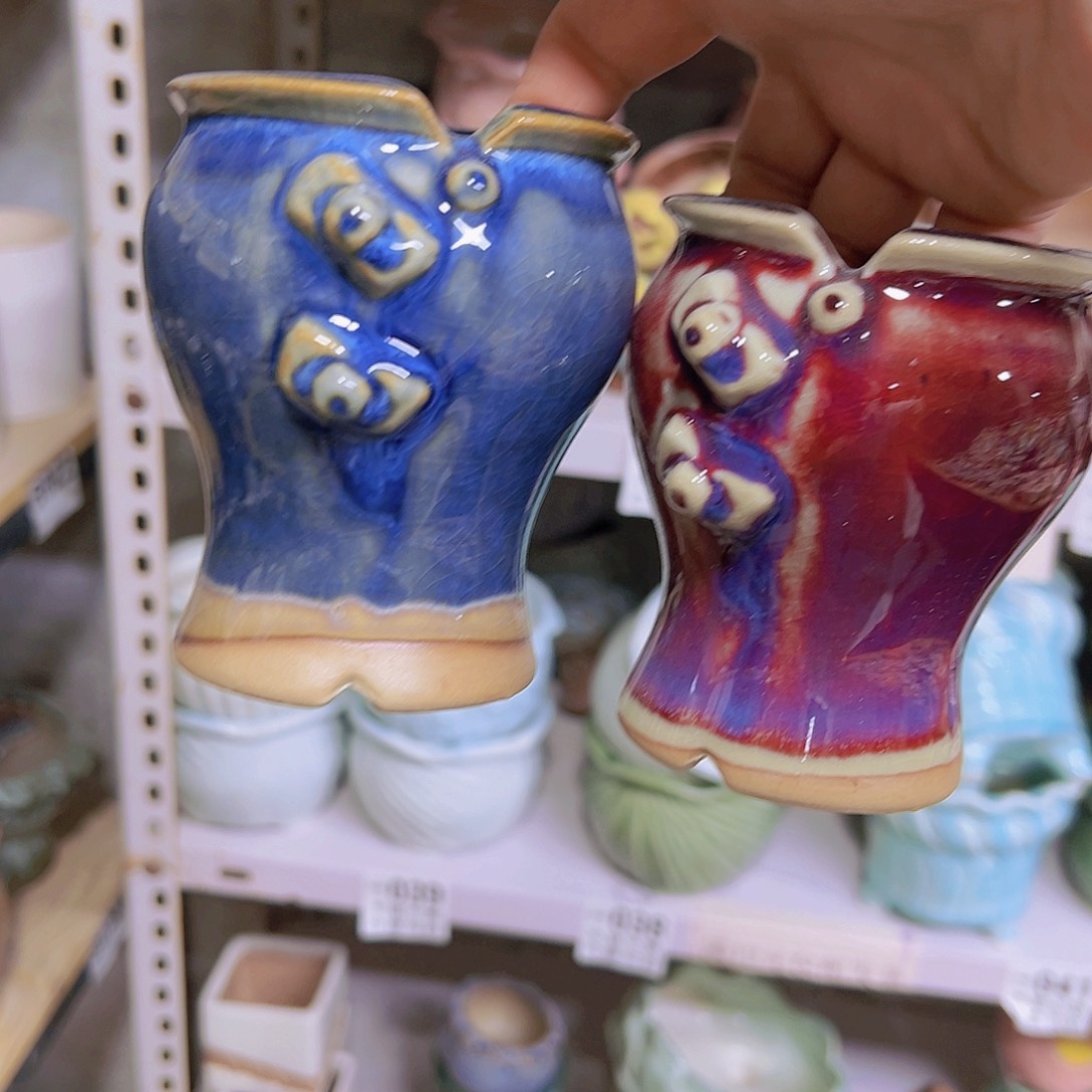 红陶陶瓷花盆当场满12包邮