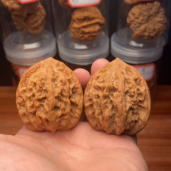 把件文玩核桃麻核桃麦穗虎头41尺