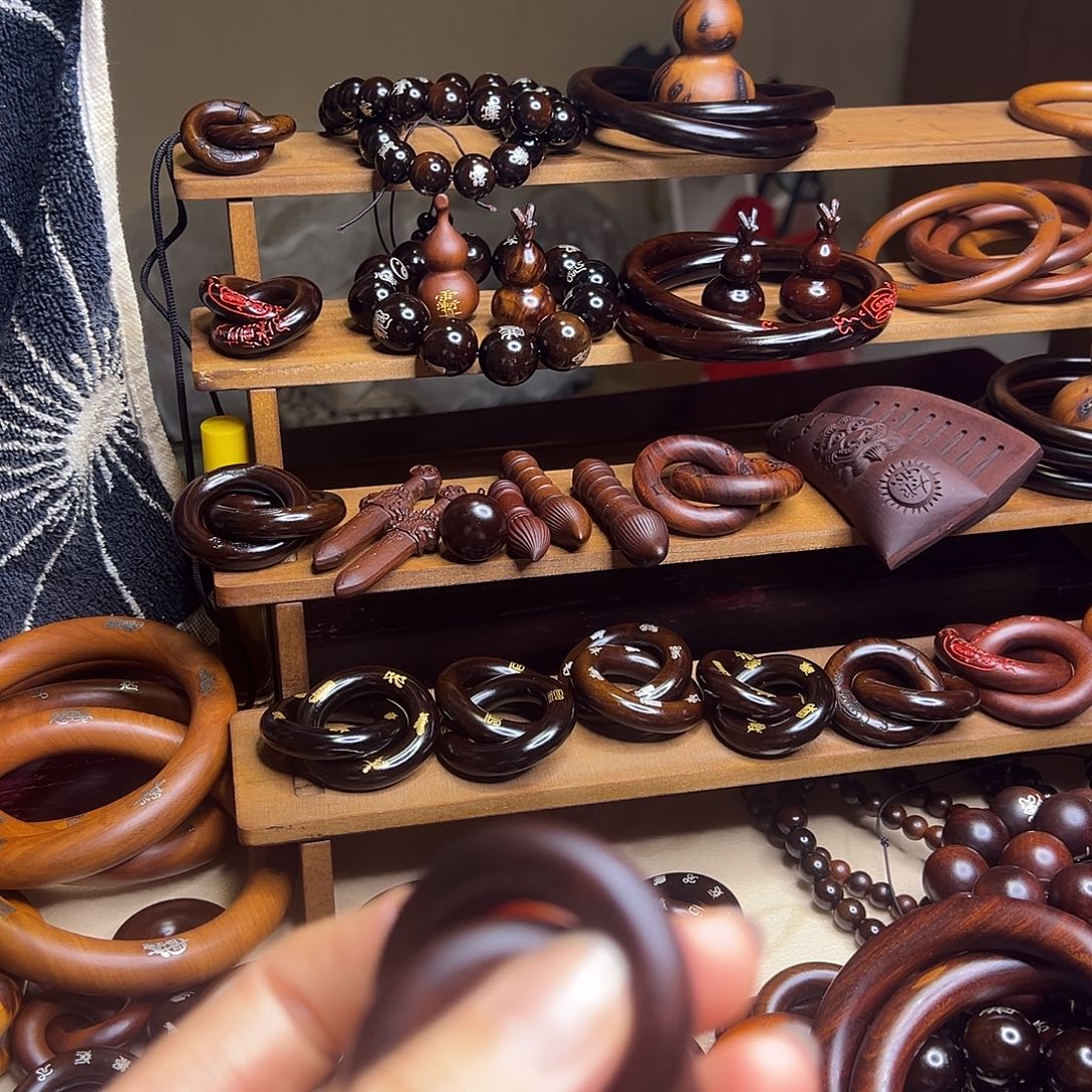 记***饭2.5内径枣木老料黑圈