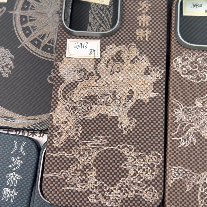 16413正品沙漠金貔貅磁吸凯夫拉染心