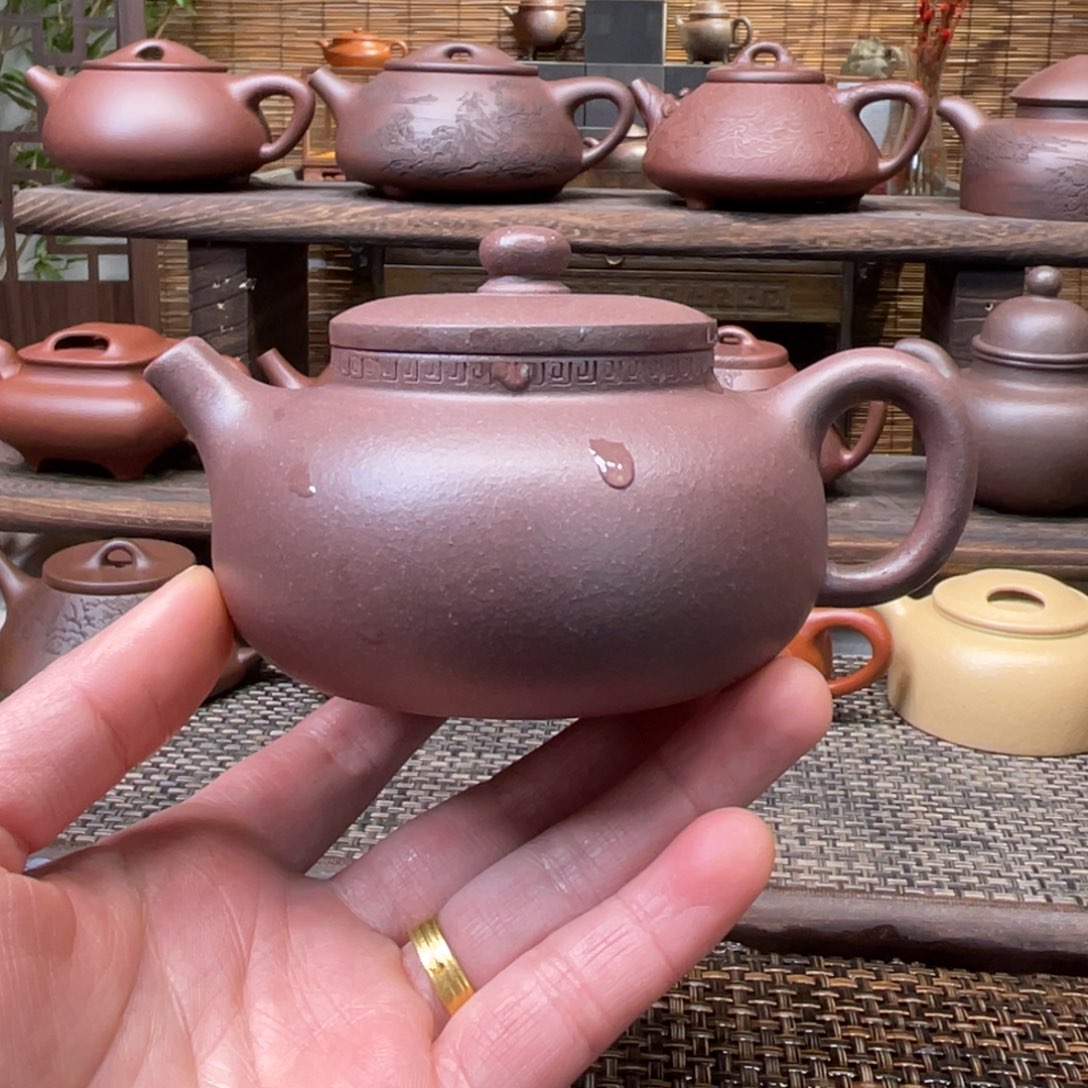 紫砂茶壶宜兴原矿紫砂手工制200