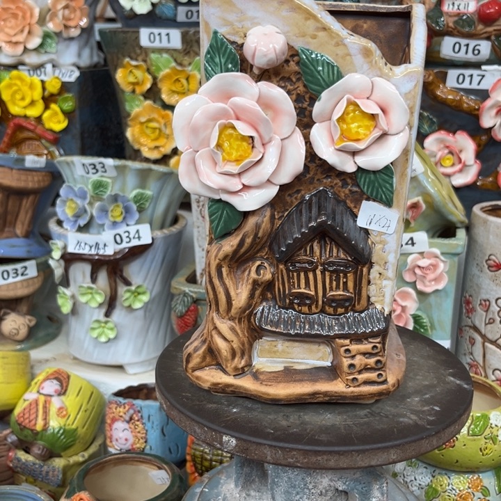 紫砂花盆粗陶材质多肉花盆