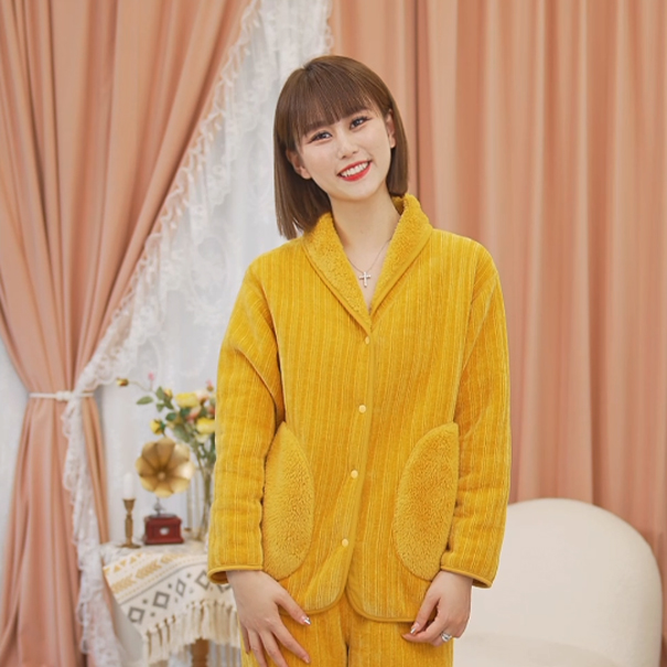 【双面穿雪尼尔】冬季雪尼尔女士保暖两件套家居服套装H087