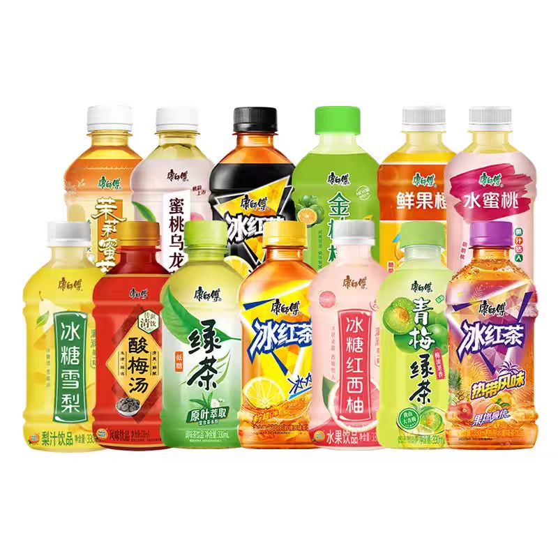 康师傅330ml*12瓶系列装多种口味任选调味茶果味饮品