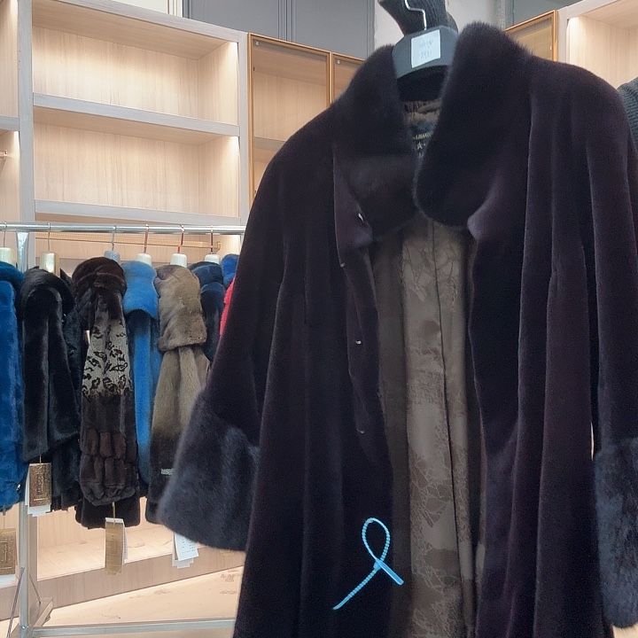 紫色立领貂绒yh0410