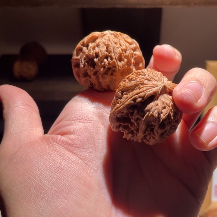 齊***生把件文玩核桃41全品白狮子