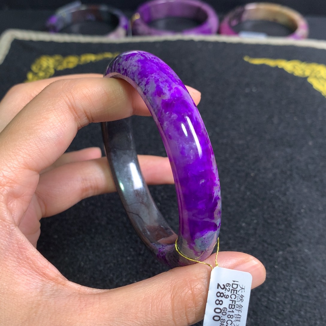 苏纪石（舒俱来）未镶嵌凝胶紫手镯