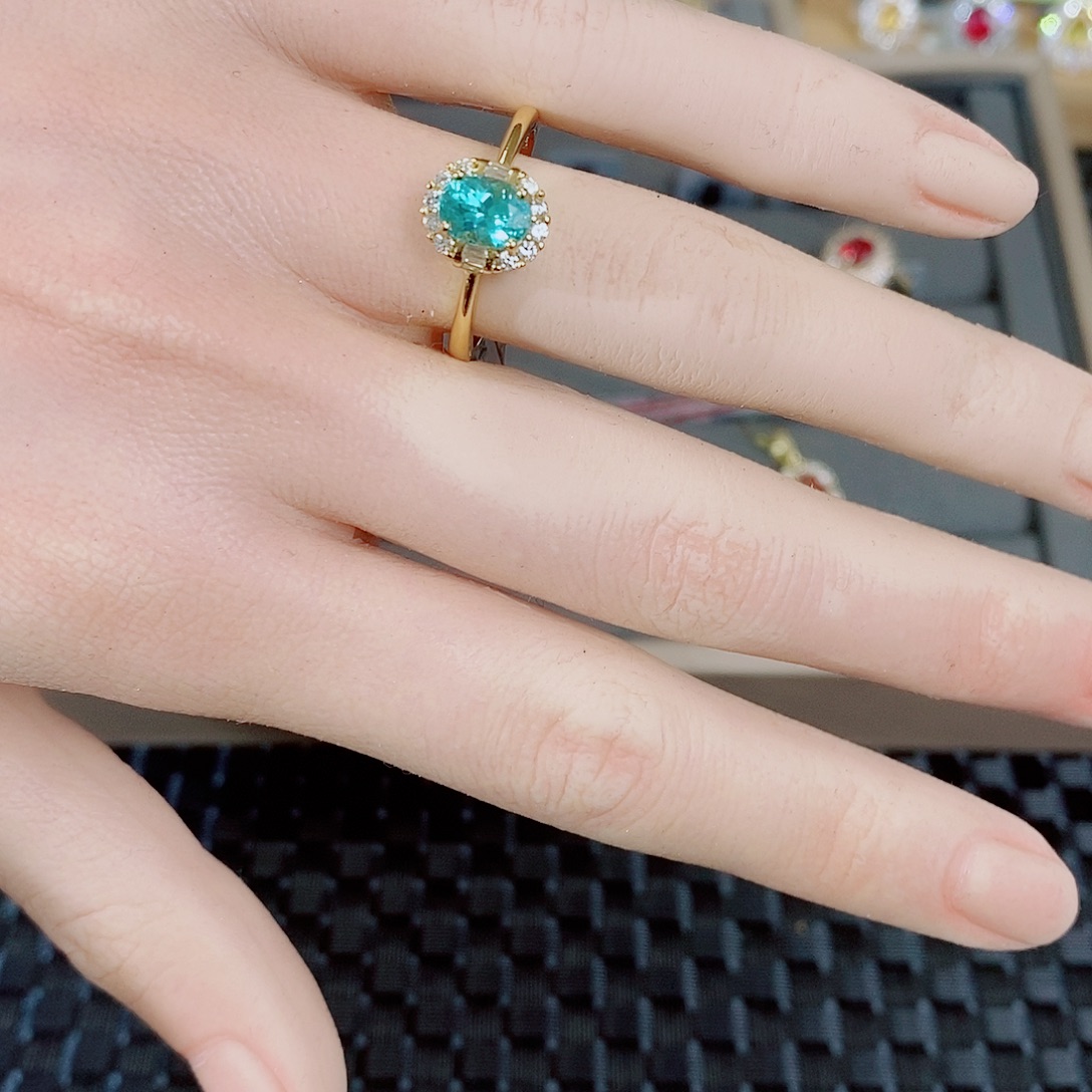 银S925镶嵌戒指磷灰石