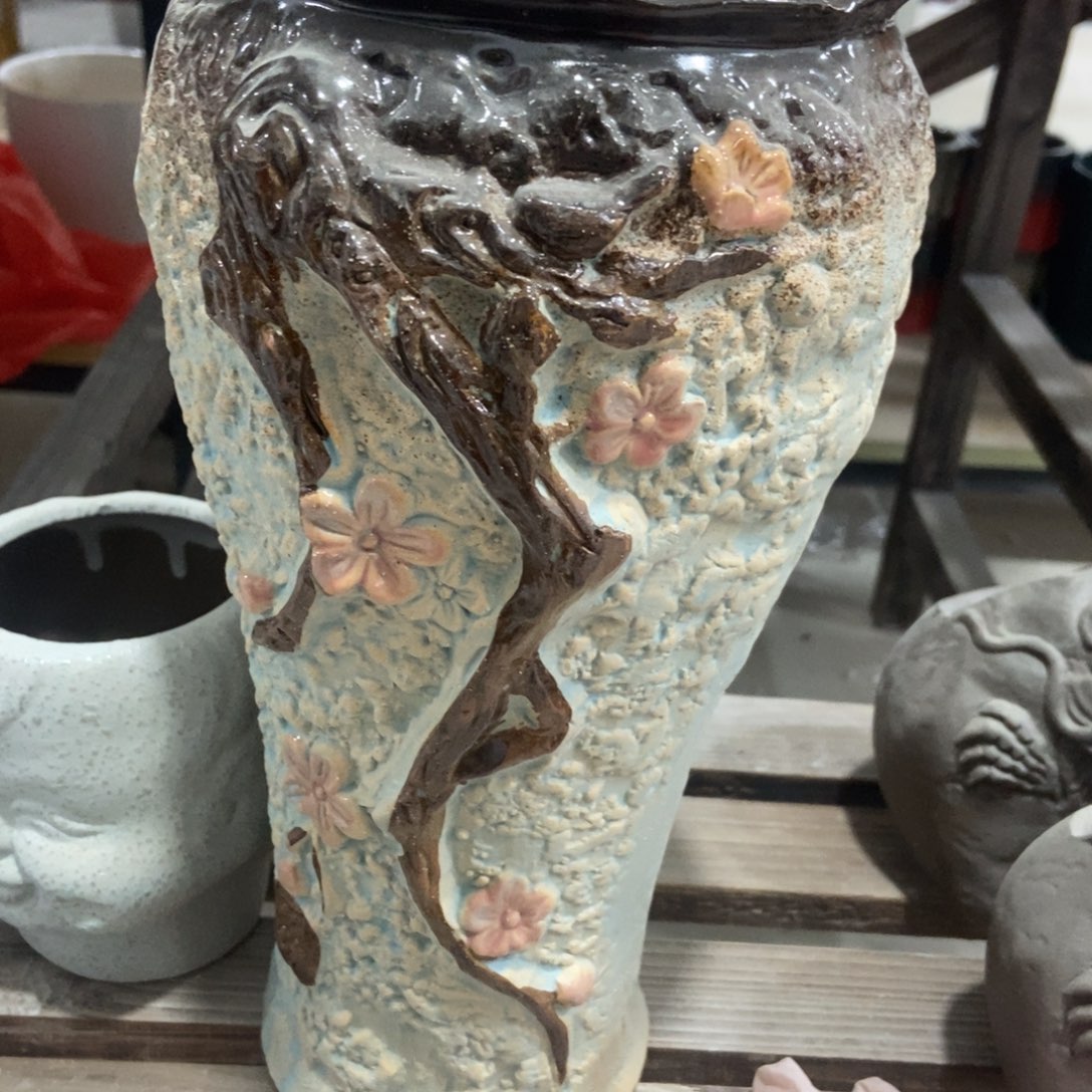 红陶高温陶瓷花盆