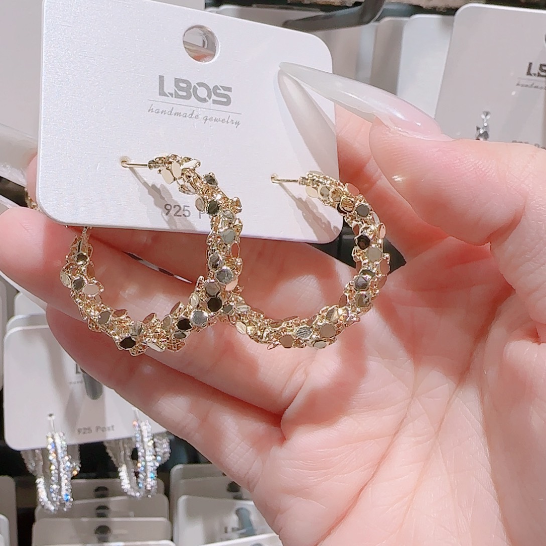 锆石铜合金925银耳环