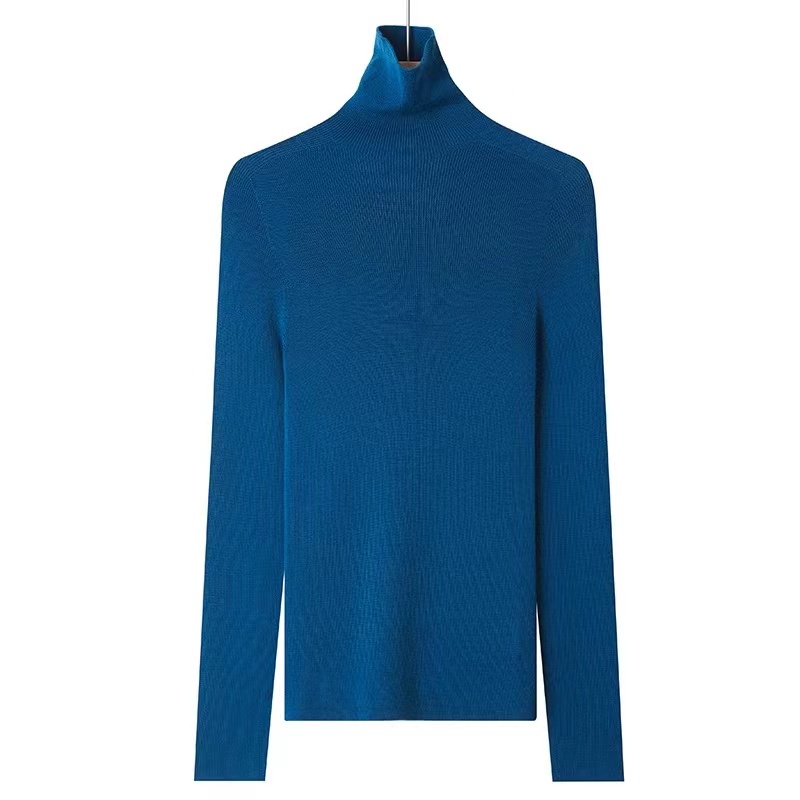 【禾禾】堆堆领-100%美丽诺精纺羊毛毛衣打底衫