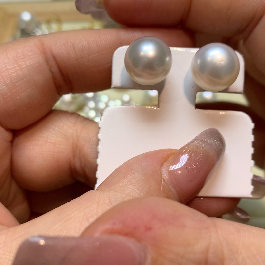 海水珍珠耳饰18K金镶嵌