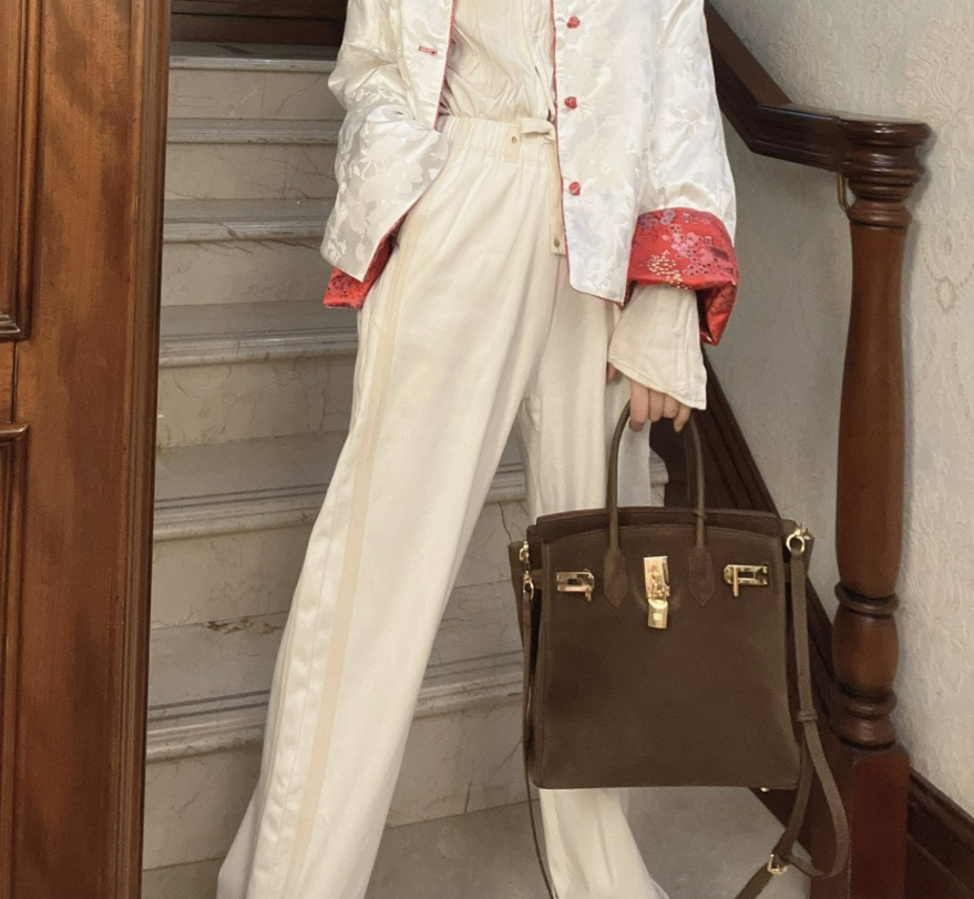 【时尚先驱】设计师潮款欧美风加厚直筒松弛感牛仔裤白色