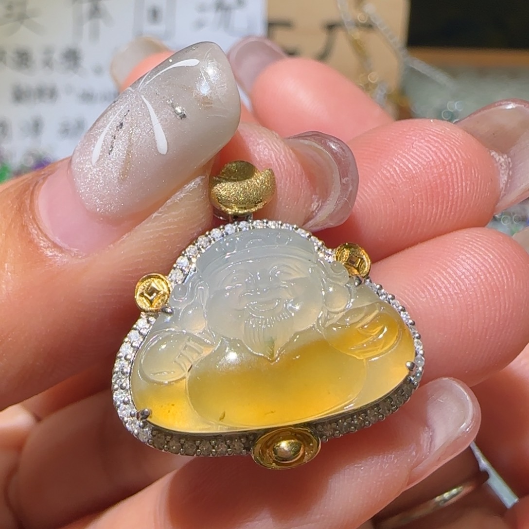 【闪购商品】翡翠颈饰18K金镶嵌缅甸