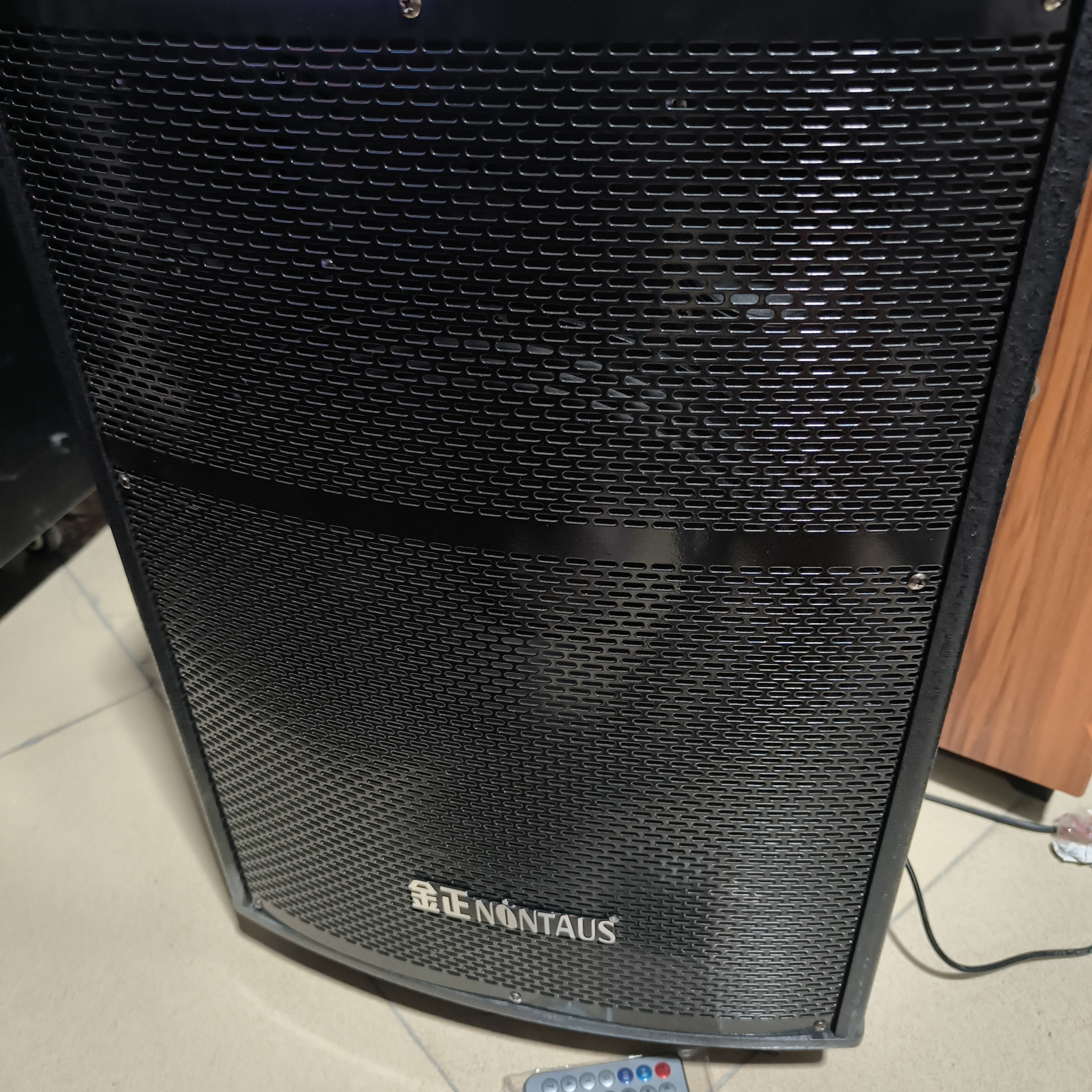 95新 NINTAUS/金正 h45拉杆音响不配话筒，网罩凹外观瑕疵不售后