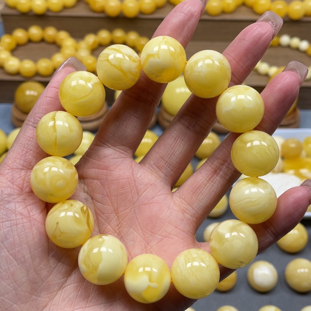 蜜蜡裸石未镶嵌天然